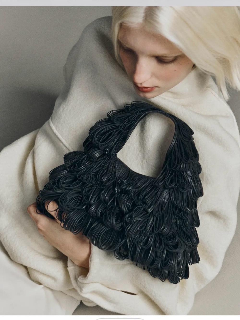 Limited Edition Polene Numéro Neuf Mini Wilo Noir Bag